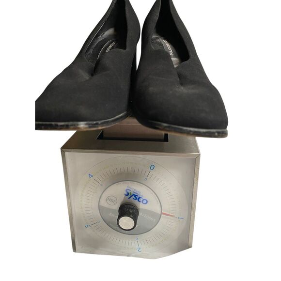 Liz Claiborne Black Fabric Block Heel Pumps Square Toe Comfort Womens Size 9M - Picture 12 of 12